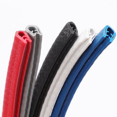 U-shaped groove rubber car weatherstrip with strip steel door edge sealing strip