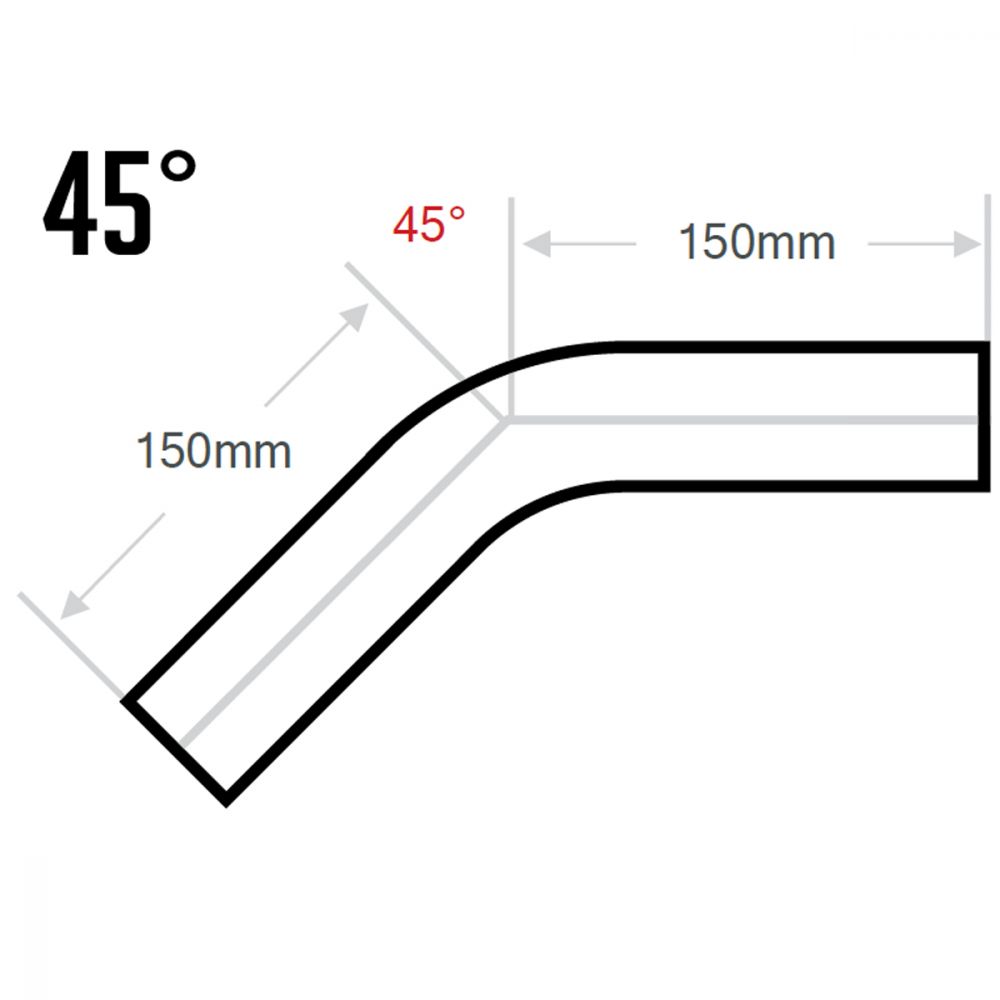 Silicone Hose 45 Degree Elbow Reducer