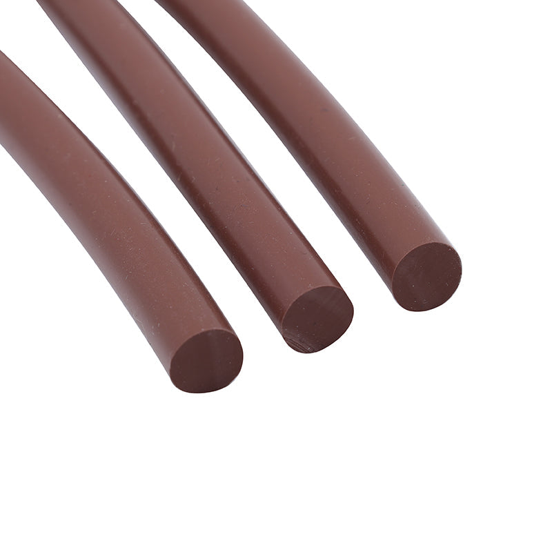 Brown fluorine rubber oval solid sealing strip, used to reduce noise, impact, and friction