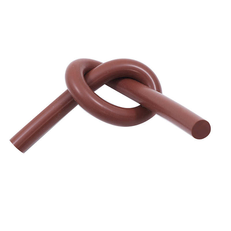 Brown fluorine rubber oval solid sealing strip, used to reduce noise, impact, and friction