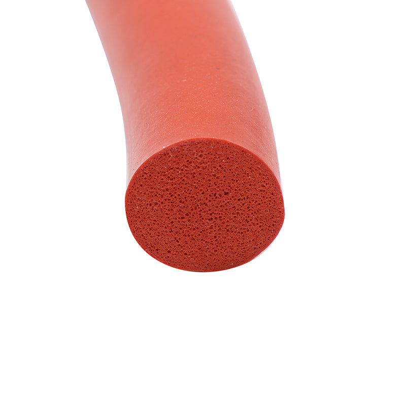 Silicone foam sealing strip, high-density solid sponge rubber sealing strip, used to seal gaps and block insulation