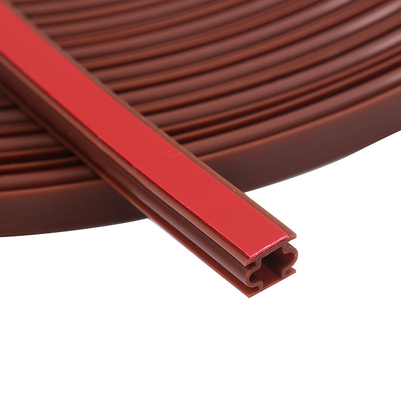 Self adhesive rubber door strips are used for sound insulation of doors and windows, as well as sealing strips for windproof and waterproof gaps between door frames (brown)