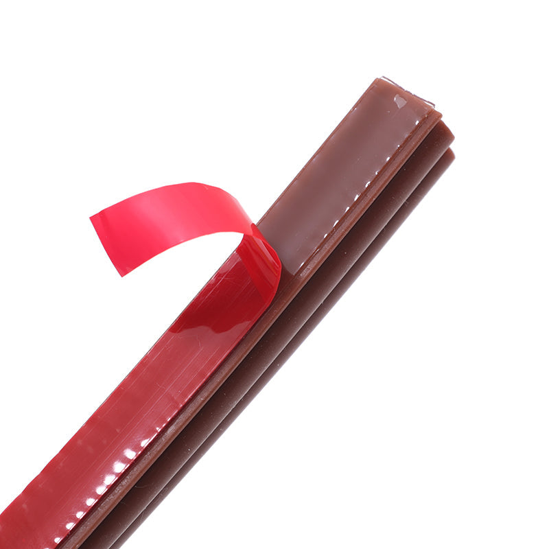 Self adhesive rubber door strips are used for sound insulation of doors and windows, as well as sealing strips for windproof and waterproof gaps between door frames (brown)