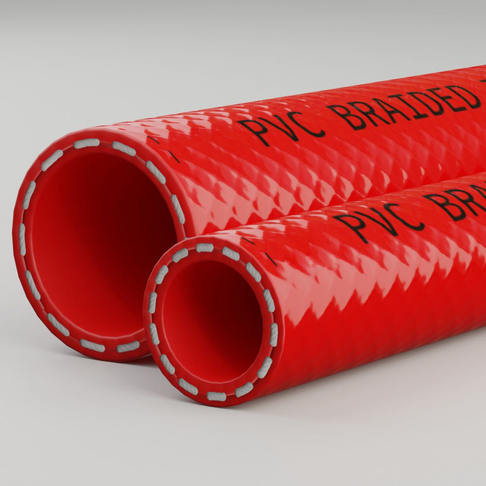 PVC REINFORCED BRAIDED AIR & WATER HOSE RED