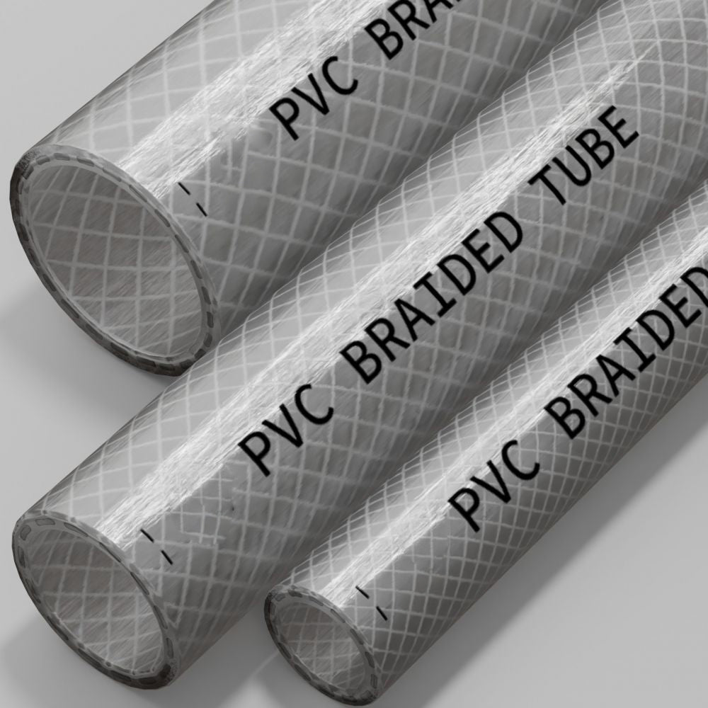 PVC REINFORCED BRAIDED AIR & WATER HOSE CLEAR