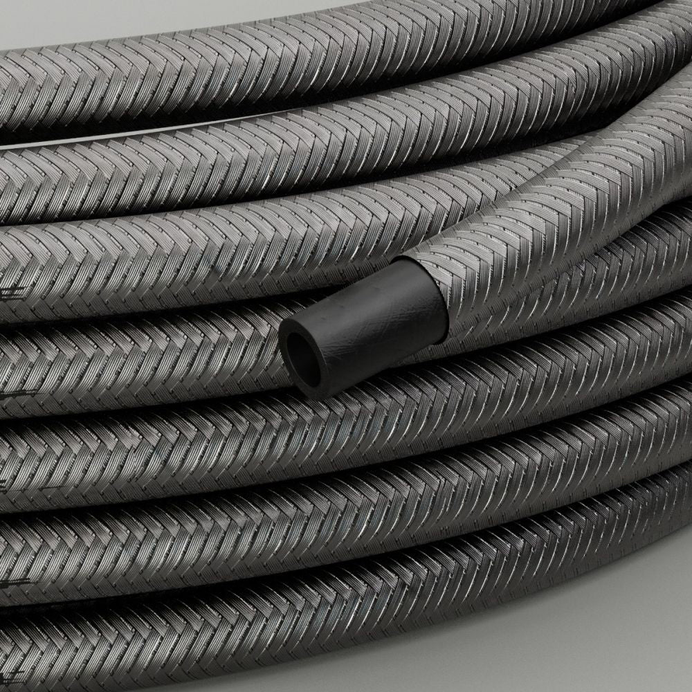 RUBBER STAINLESS STEEL BRAIDED FUEL HOSE